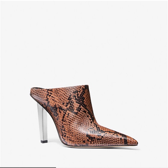 Micheal Kors Snakeskin Mule Heels BNIB - Picture 1 of 5